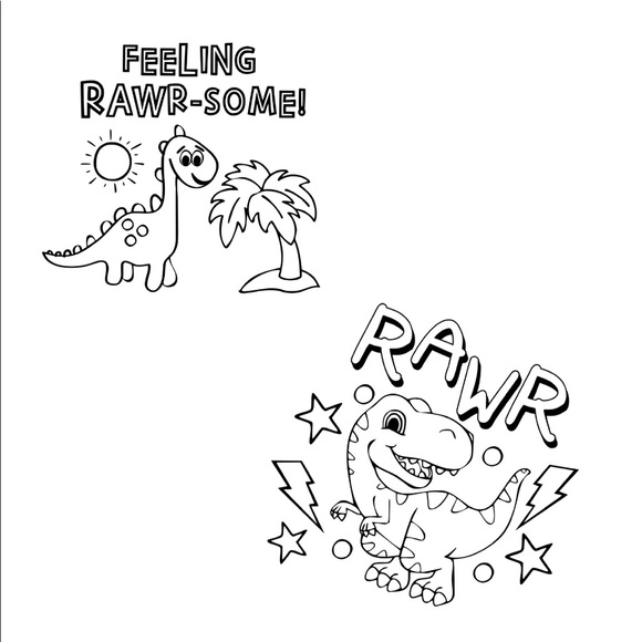 Kid’s Coloring Shirt with Markers - Multiple Designs Available! - Picture 16 of 16